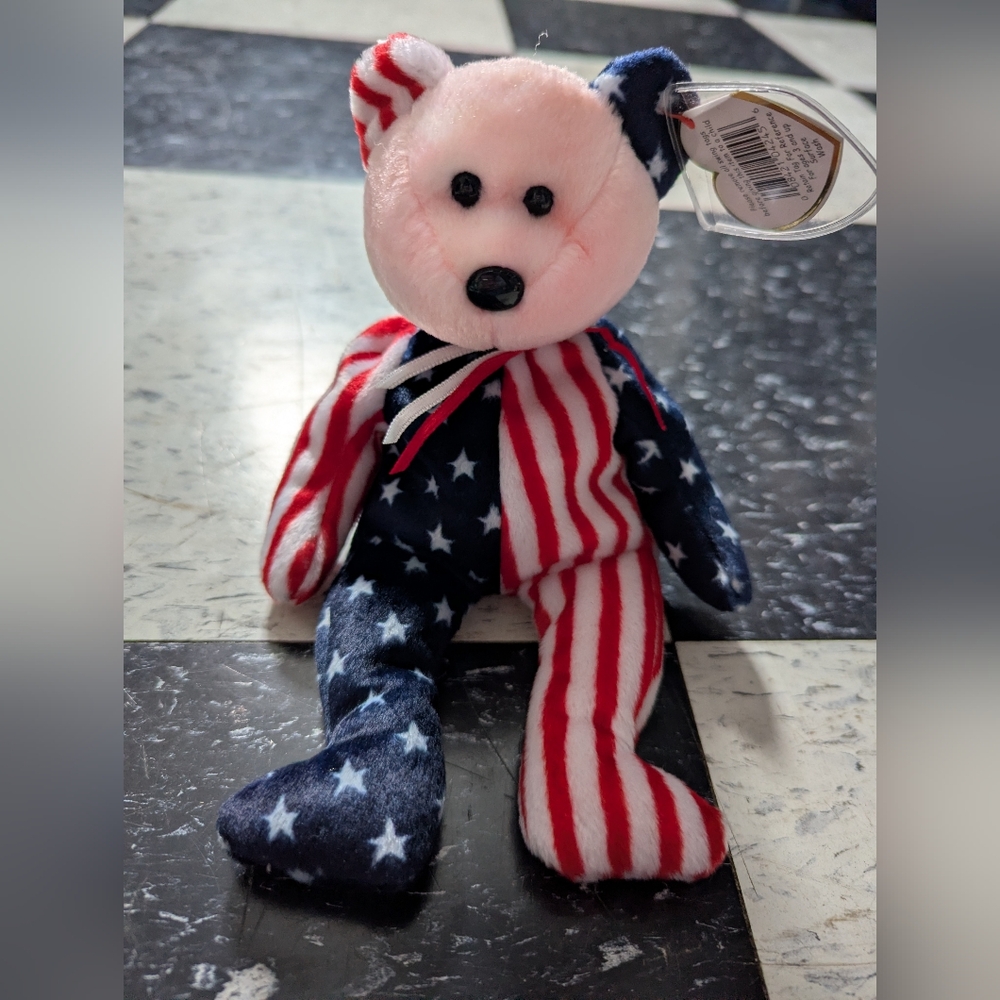1999 Vintage Spangle The Bear With Pink Face Ty